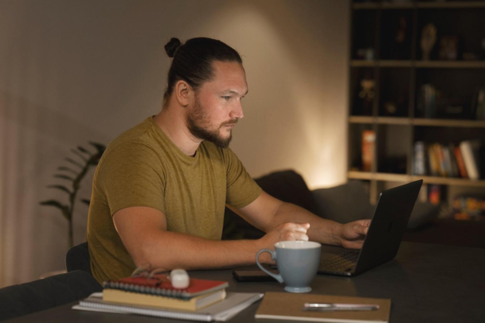 Modern office environment where financial education materials are developed